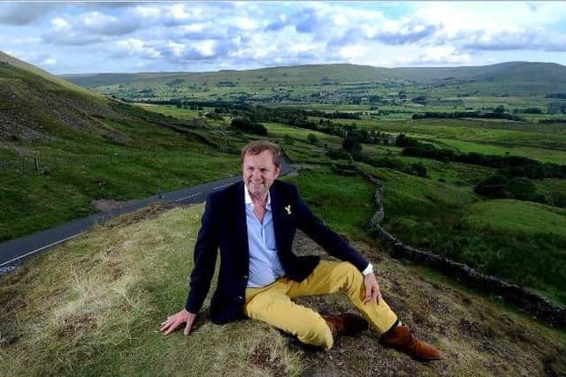 Gary Verity, pictured in 2014 at Buttertubs Pass between Hawes and Swaledale, one of the landmarks of the Yorkshire Grand Depart of the Tour de France.