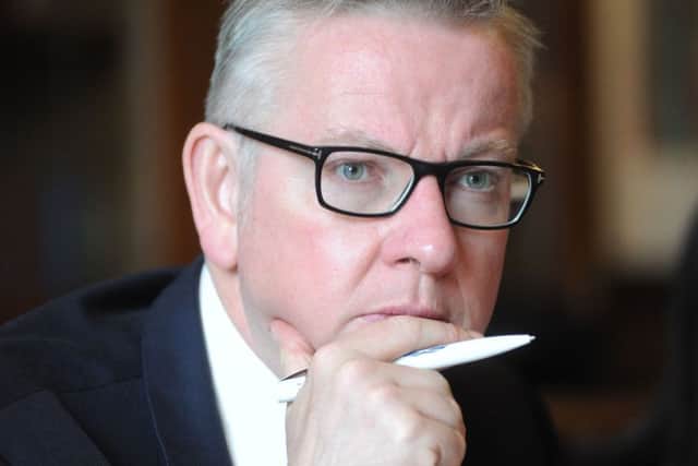 Environment Secretary Michael Gove during his visit to Sheffield.