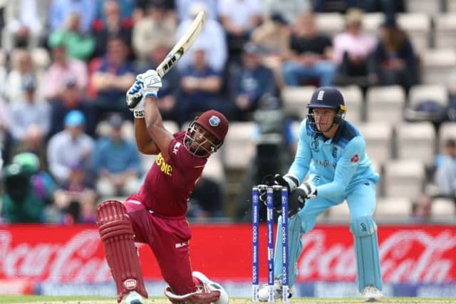 DIFFERENCE-MAKER: West Indies' Nicholas Pooran, seen above hitting out against England at the World Cup, will play the first five games in the T20 Blast for Yorkshire Vikings. Picture: Michael Steele/Getty Images