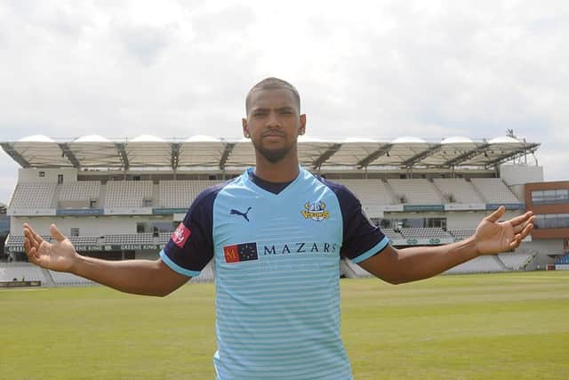 READY FOR ACTION: Yorkshire Vikings' Nicholas Pooran. Picture courtesy of Yorkshire CCC.