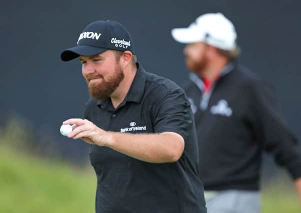 Leading the way: Republic Of Ireland's Shane Lowry after recording a birdie on the 17th.