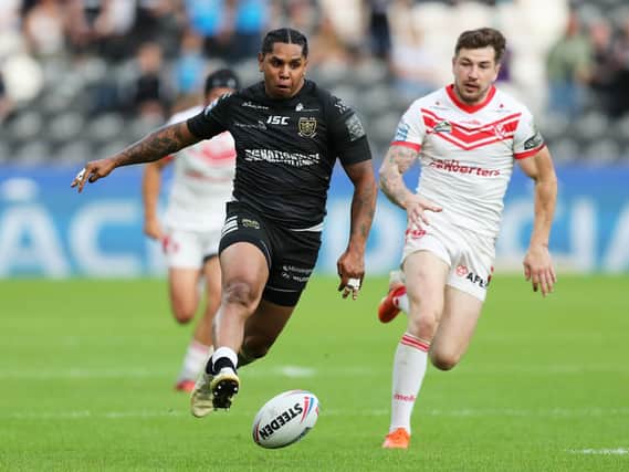 Hull FC's Albert Kelly in action against St Helens earlier this month. (PIC: Ash Allen/SWPix)