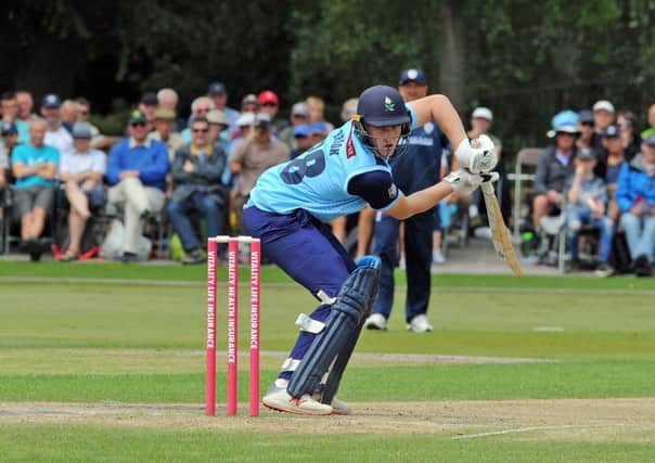 Yorkshire's Harry Brook, pictured in Saturday's defeat at Derbyshire. Picture: Tony Johnson.