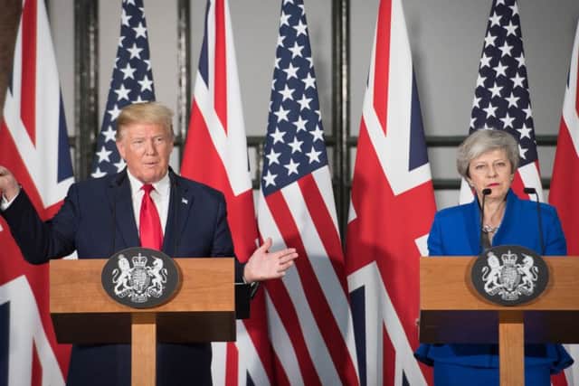 Donald Trump became embroiled in a row about the NHS during his press conference with Theresa May at the end of last month's state visit to Britain.