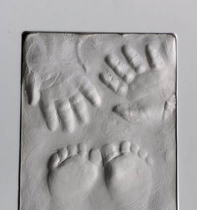 Hand and footprints were made off their daughter