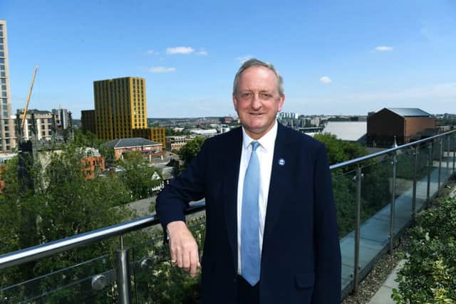Peter Estlin,the Lord Mayor of the City of London was in Leeds to speak to business leaders at Yorkshire Building Society Picture Jonathan Gawthorpe