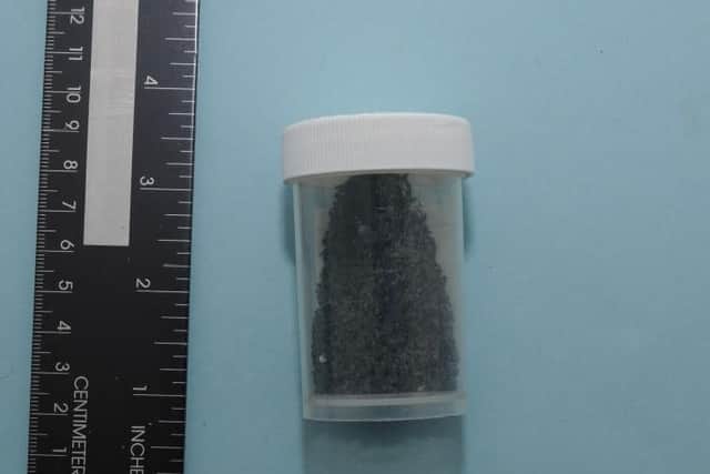 This black powder was seized from Salah's home.