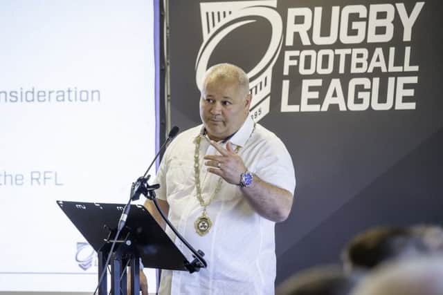 So proud: Carl Hall, the new vice-president of the Rugby Football League.