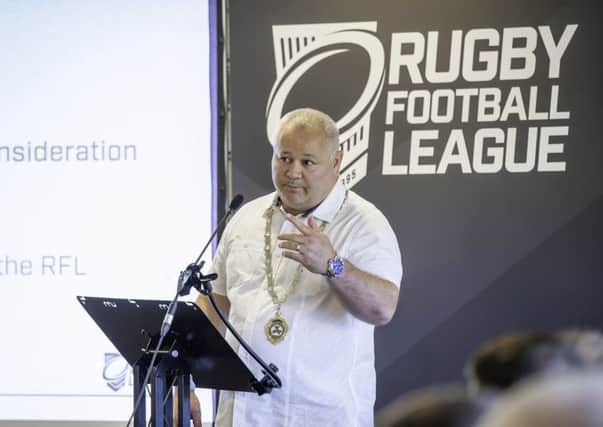 So proud: Carl Hall, the new vice-president of the Rugby Football League.