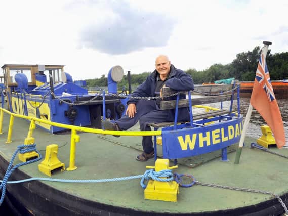 Harold Sharp who used to skipper The Wheldale that pulled tom pudding boats, pictured at Goole Docks.