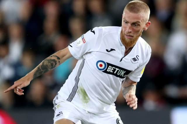 Swansea and Scotland striker Oli McBurnie is wanted by Sheffield United (Picture: PA)