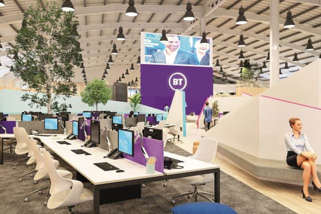 Artist's impression of BT's workplaces of the future.