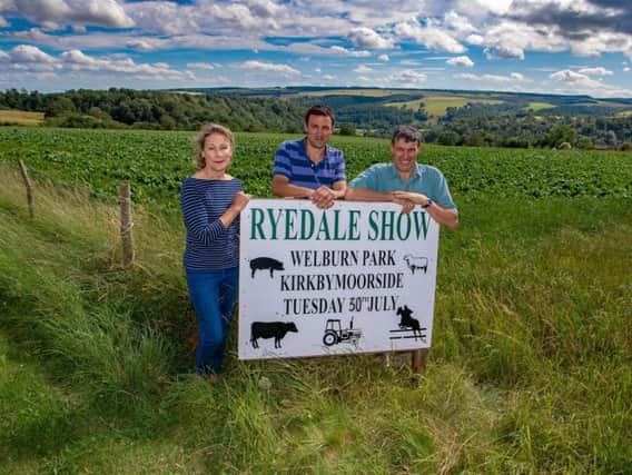 Farmers Frederick Fairburn, of Harriet Air Farm, Rievaulx, North Yorkshire, is president of Ryedale Show, Frederick's wife Jane is joint-president and his son Richard is chairman of Ryedale Show. Picture by James Hardisty.