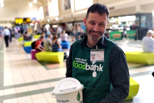 Paul Maslin is a trustee of Leeds North and West food bank, which collects money in Leeds train station on the last Friday of the month