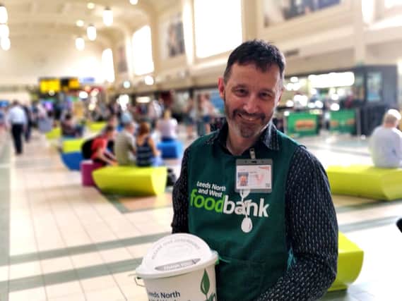 Paul Maslin is a trustee of Leeds North and West food bank, which collects money in Leeds train station on the last Friday of the month