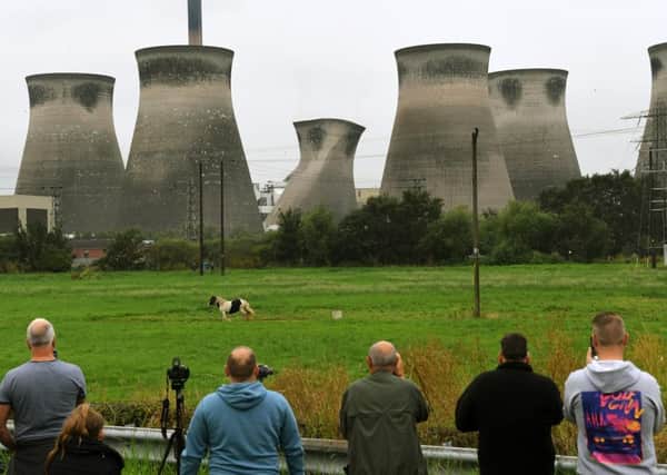 The demolition of a cooling tower at the former coal-fired Ferrybridge Power Station in West Yorkshire.
28th July 2019.
Picture Jonathan Gawthorpe