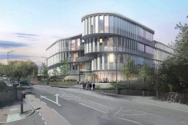 Artist's impression of Sheffield University's new social sciences building - the design of the facade was inspired by water. (Photo: HLM/University of Sheffield).