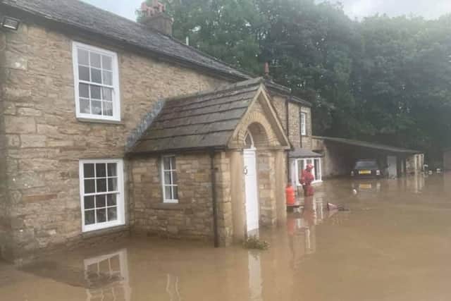 Flooding in North Yorkshire. Photos provided by Swaledale Mountain Rescue Team.