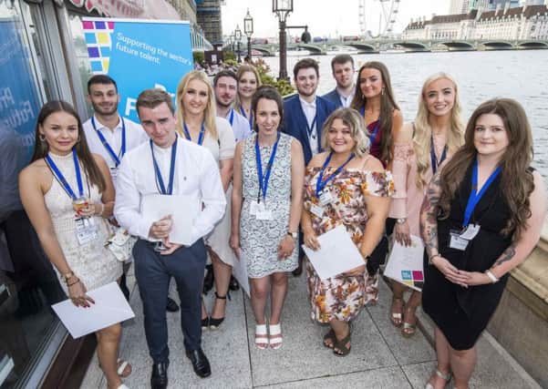 Some of the Yorkshire winners at this year's Print Futures Awards ceremony in London.