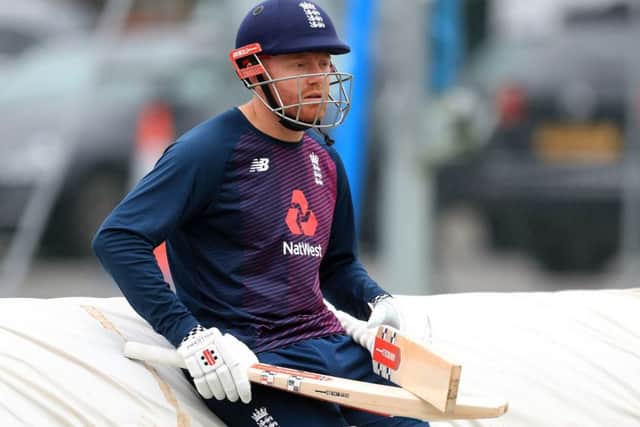England's Jonny Bairstow during the nets session at Edgbaston on Wednesday. Picture: Mike Egerton/PA