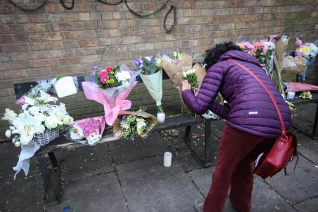 Floral tributes have been placed at the bench in Beverley Road in Hull, where Libby was last seen alive.