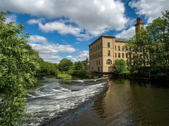 Salts Mill on the banks of the Aire