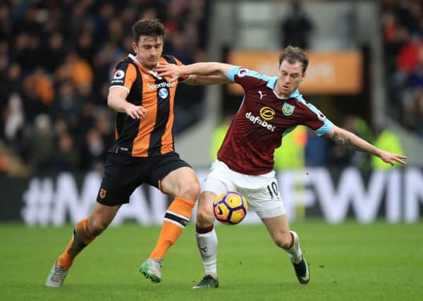 WINDFALL: Harry Maguire, in action for Hull against Burnley. Picture: Mike Egerton/PA
