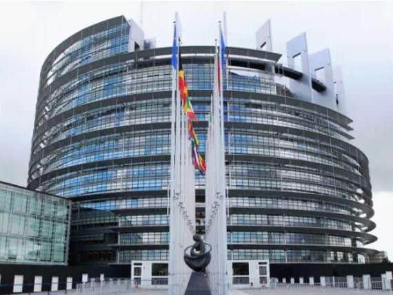 The European Parliament building in Strasbourg.
