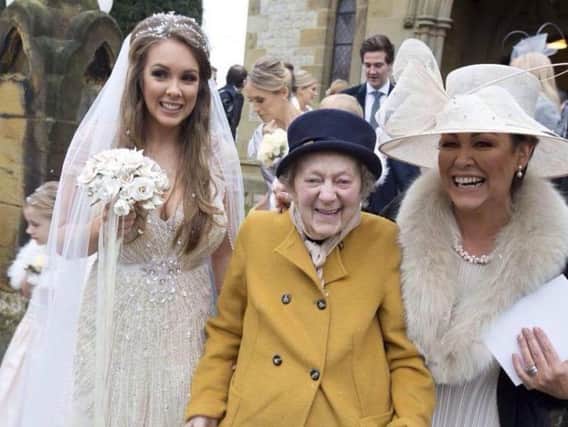 Christa Ackroyd (right) with mother Phyllis on her daughter Briony's wedding day.