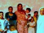Chishti family photo caption from left to right: Najeebah Nawaz , 6months, Muhammad Ateeq-ur-rehman 18, Tayyaba Batool  13, Nafeesa Aziz  35, Aneesa Nawaz  2, Ateeqa Nawaz  6, Rabiah Batool  10, Zaib-un-Nisa  54