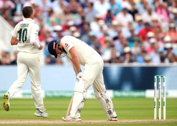 England's Jonny Bairstow endured a tough time with the bat during the first Ashes Test match at Edgbaston. Picture: Nick Potts/PA
