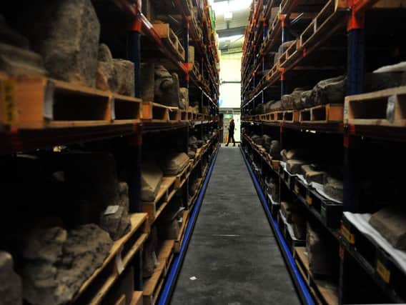 A quarter of a million items are stored in two warehouses on the outskirts of the town