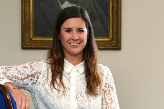 Polly Staveley who took over the family insurance business TL Dallas in 2017. Her great grandfather Thomas Lessels Dallas set up the business in 1919.