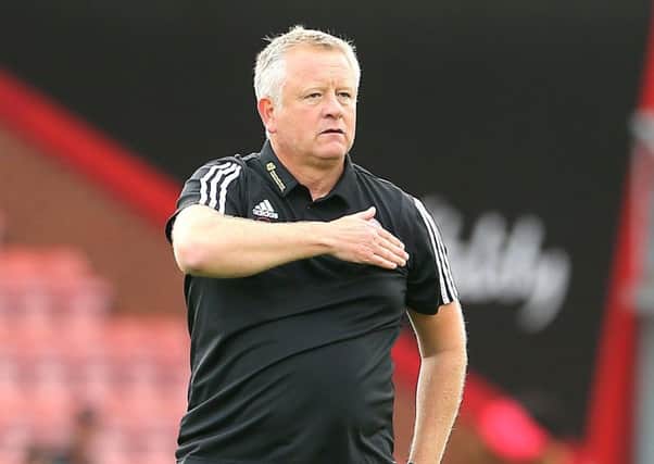 Sheffield United manager Chris Wilder celebrates with the crowd after the final whistle during the Premier League match at Bournemouth. (Picture: Mark Kerton/PA Wire)