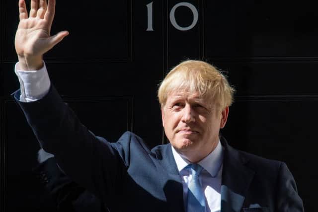 Prime Minister Boris Johnson on the steps of Number 10 Downing Street. Pic: PA