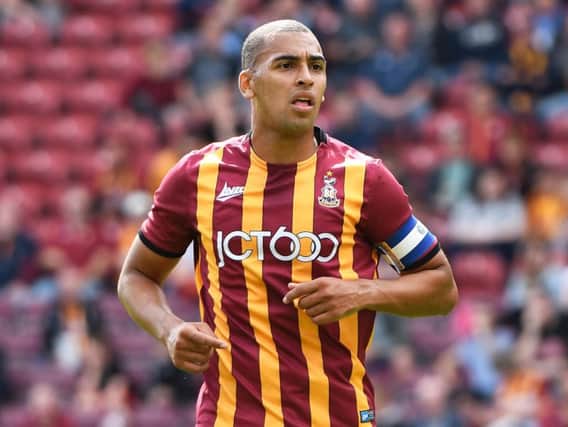 James Vaughan impressed in Bradford City's 3-0 home win over Oldham Athletic. Picture: Getty Images