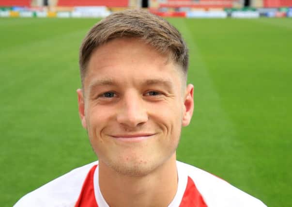 Rotherham United's Ben Wiles: His shot struck bar and went in off the goalkeeper.