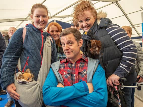 Countryfile presenter Matt Baker meets and greets fans, human and furry, at this weekend's live event. Picture Charlotte Graham.