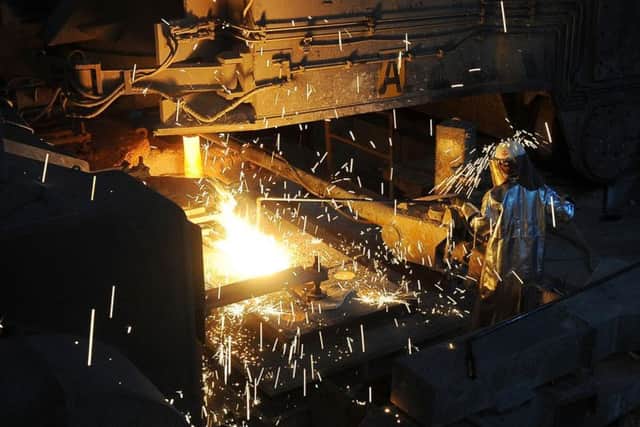 British Steel workers in action - picture Scott Merrylees