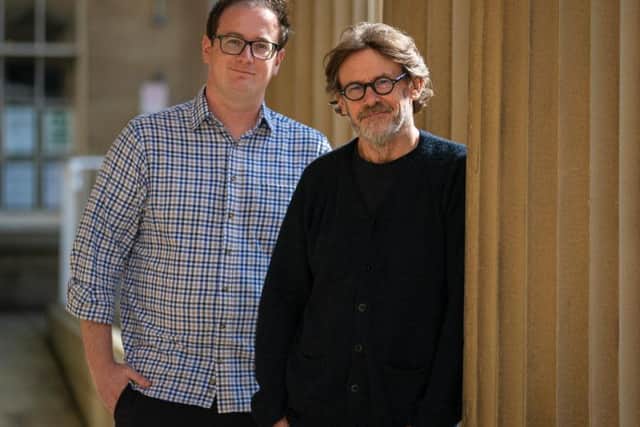 Henry Filloux-Bennett and Nigel Slater at Huddersfield's Lawrence Batley Theatre.