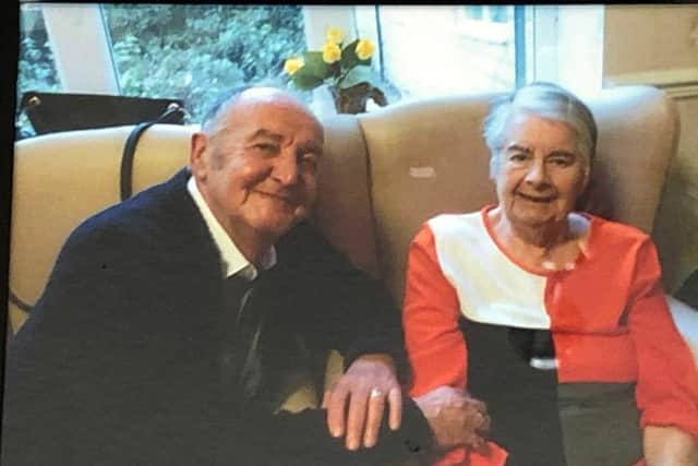 Brian Taylor from Huddersfield, who died of legionnaires' disease after Bulgarian holiday, with wife Nancy Sykes-Taylor who lives in a nursing home