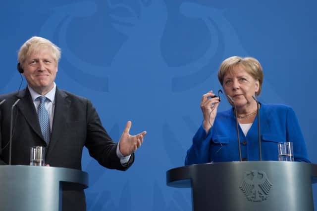 Boris Johnson met Germany's leader Angela Merkel for Brexit talks last week.