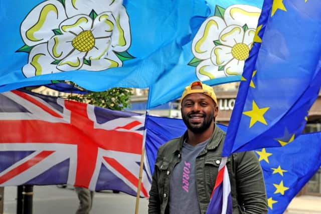 Yorkshire and the Humber MEP Magid Magid during a visit to Harrogate. Pic: Tony Johnson
