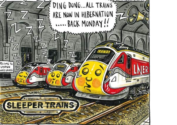 Graeme Bandeira's cartoon on this weekend's rail disruption.