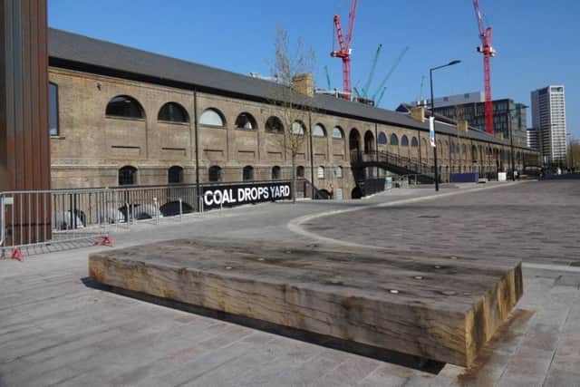 The view of the three storey Coal Drops Yard from Granary Square. Picture by Stephanie Smith