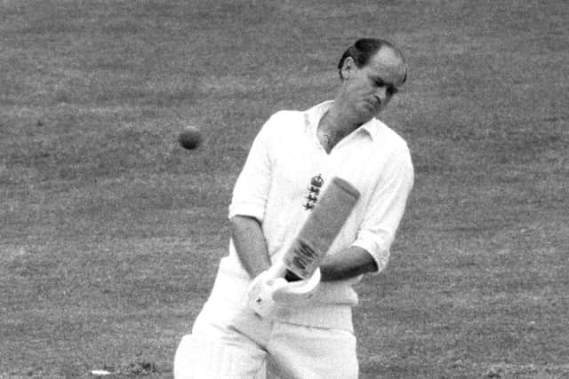 CHIN MUSIC: England's Brian Close takes evasive action from a short-pitched delivery. Picture: PA