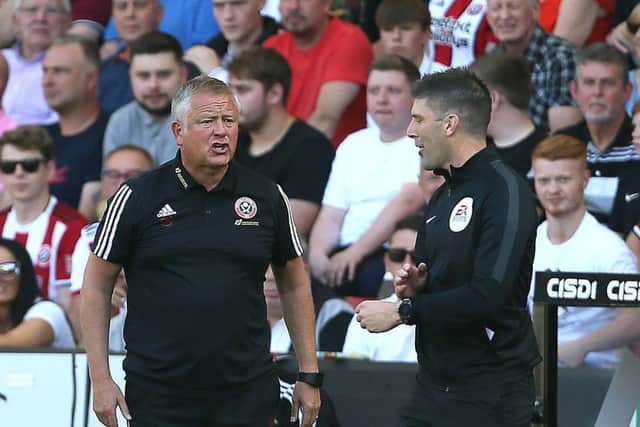 Sheffield United manager Chris Wilder gestures on the touchline at Bramall Lane. Picture: Richard Sellers/PA