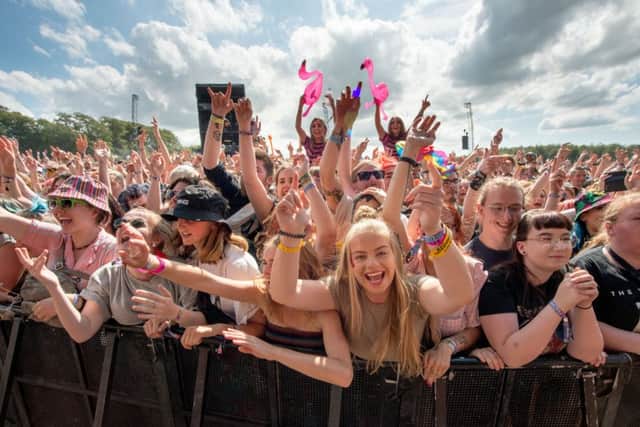 Crowds at Leeds Festival at Bramham Park where a 17-year-old girl died of a suspected drugs overdose