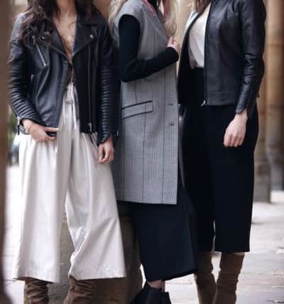 From left to right: The Biker 1.0, £840; The Almost Sleeveless 1.0, £430; The Leather 1.0, £800.