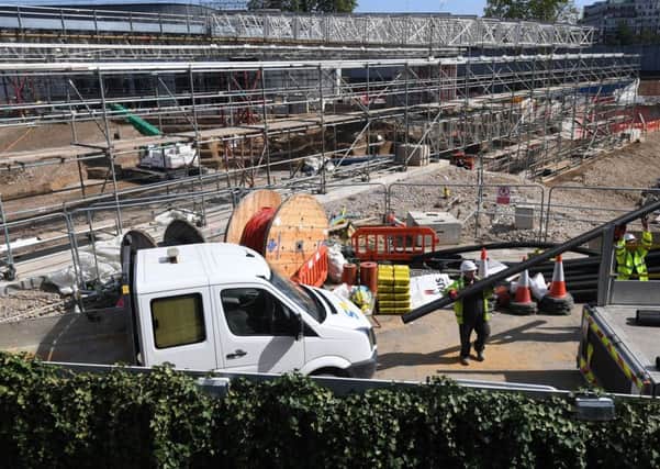 The HS2 construction site in North London as the Northern Powerhouse Parntership launches its own review into high-speed rail days after the Government launched an inquiry.